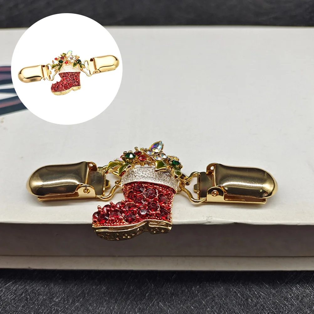 

1pc Christmas Style Sweater Shawl Clip Delicate Shirt Clip Alloy Clothing Clip
