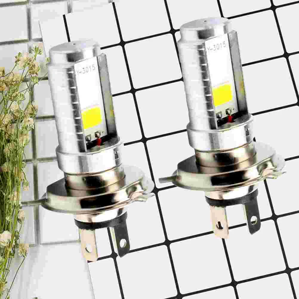 

Сверхъяркий Светодиодный точечный светильник H4/COB/6 Вт, 2 шт., светодиодный фонарь для мотоцикла, Головной фонарь для электрического автомоби...