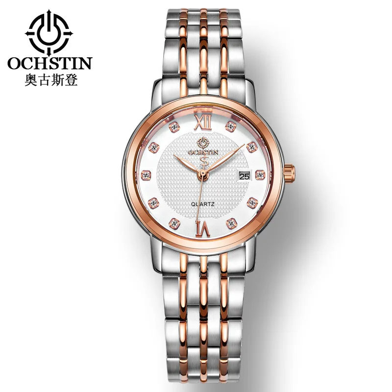 OCHSTIN LQ023 Business Stainless Steel Strap Women Wristwatch Quartz Waterproof Sapphire Trendy Quality Watches for Women