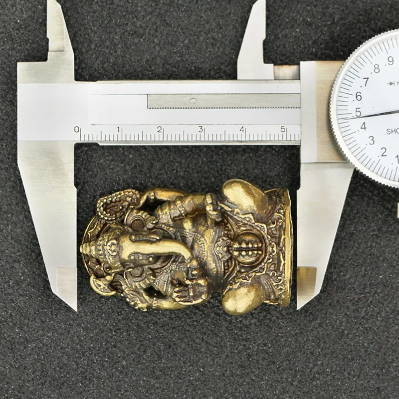 Буддийская статуя лорд Ганеша статуэтка слона Бог скульптуры латунная Статуэтка