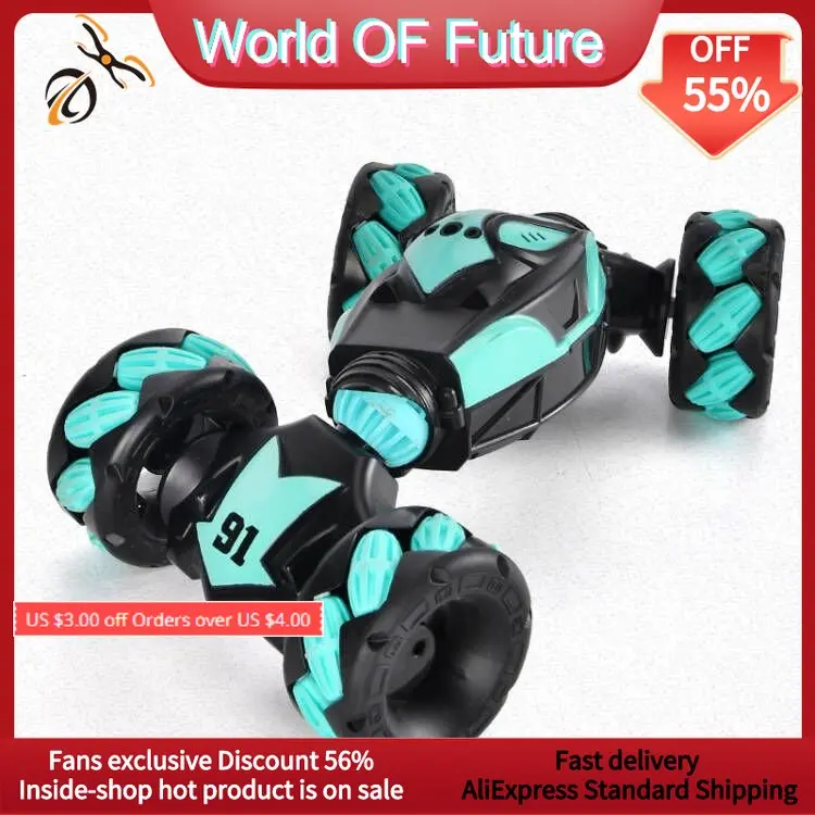 

Радиоуправляемый трюковый автомобиль с дистанционным управлением, электрическая игрушка, Радиоуправляемый Дрифт Car2.4GHz 4WD, вращение, подаро...