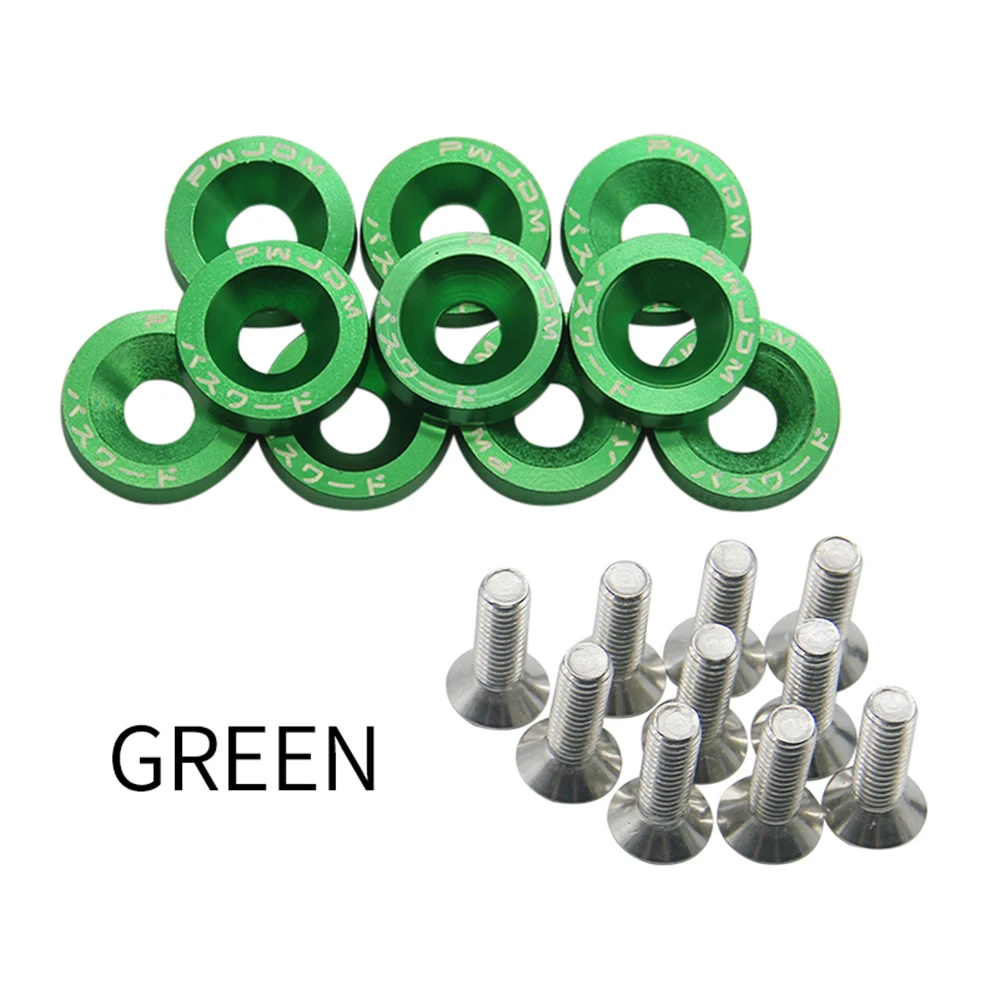 

Модификация автомобиля, шестигранные крепления, 10 шт. M6 JDM, шайба крыла, бампер, вогнутые винты двигателя, шайба крыла, болты номерного знака