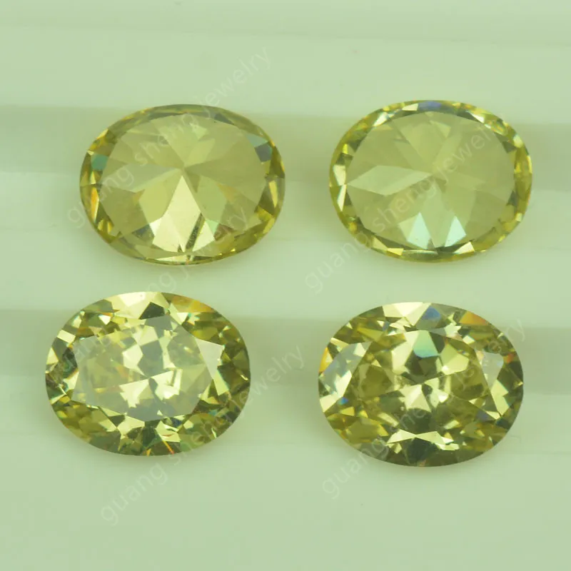 GS свободный 2x3 ~ 18x25 мм оливковый желтый Синтетический кубический цирконий камень