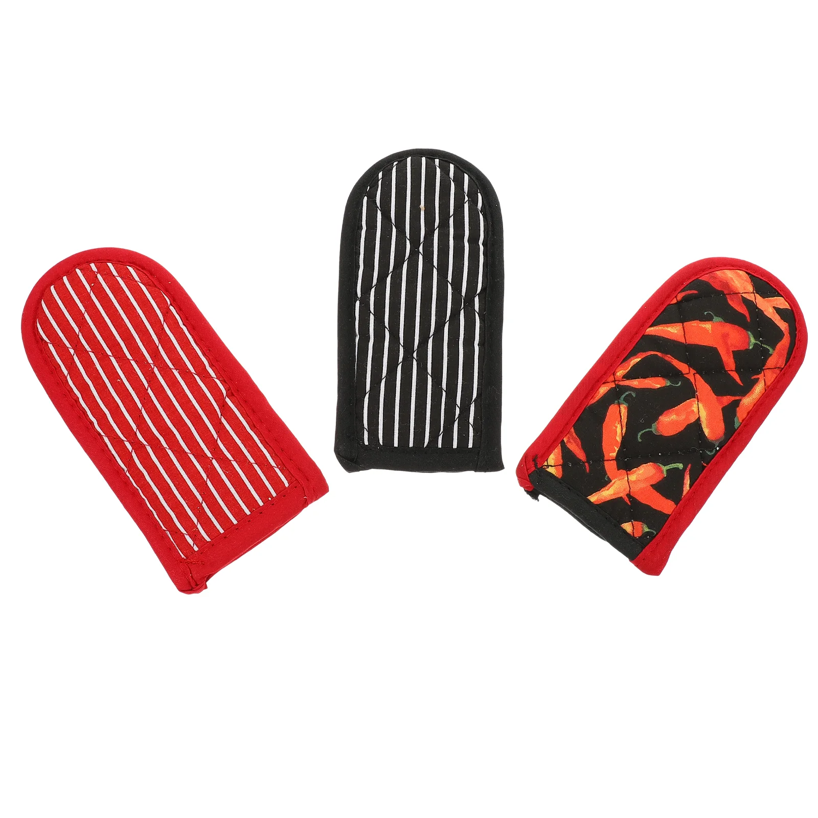 

3 Pcs Silicone Gloves Thermal Handle Pot Cover Anti-scalding Pan Hot Holder Sleeve Holders Pots Pans
