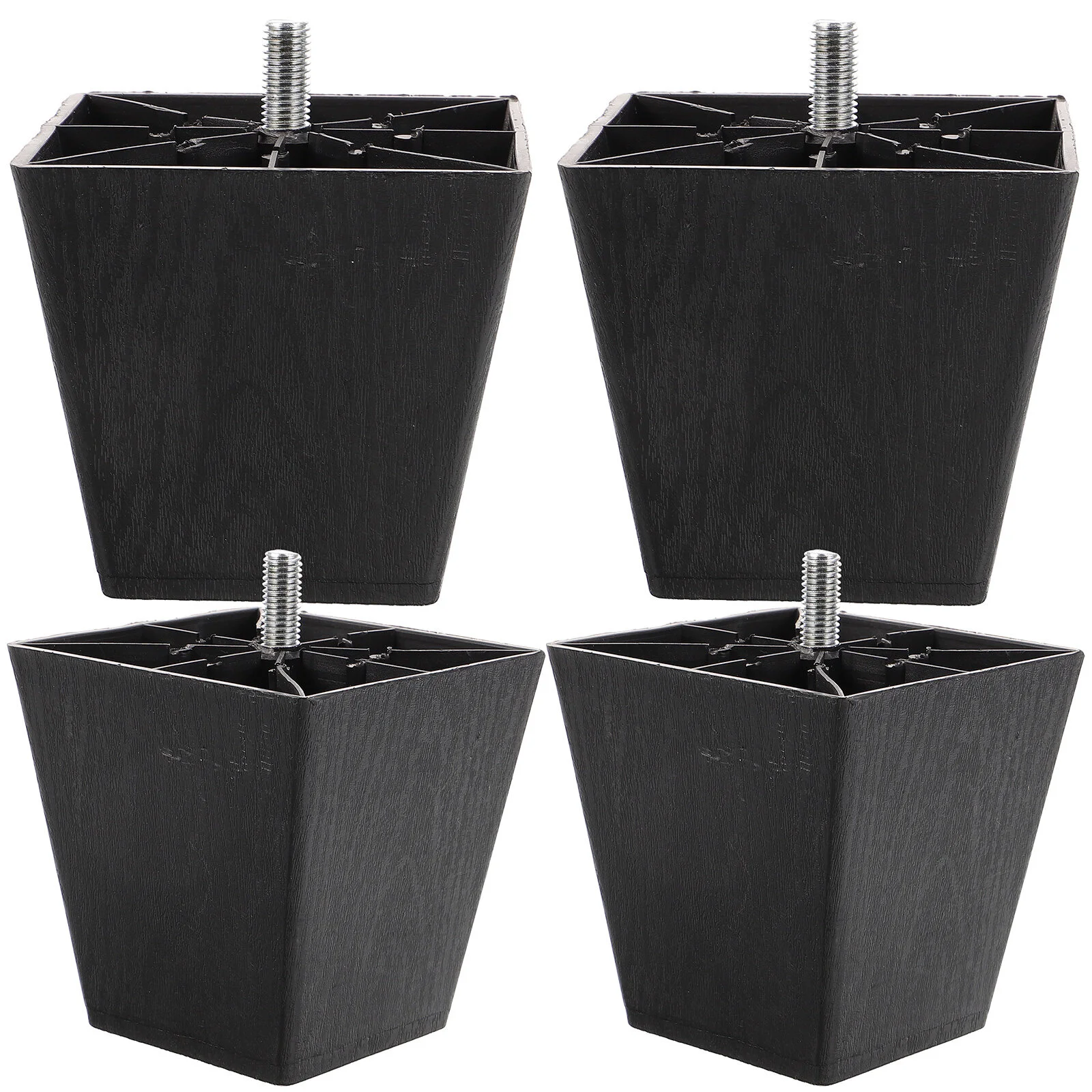 

4 Pcs Square Furniture Feet Cabinet Legs Plastic Sofa Furniture Four Piece Set Heightened Feet Square