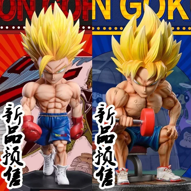 

Beautiful handwork DragonBall Z tion fitness muscle Sun Wufan the Monkey King dumbbell doll boxed hand model Anima
