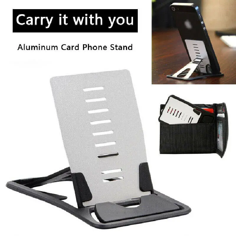 

Aluminum Alloy Card Stand Rack Anti-slip Durable Portable Bracket Support Accessories Desk Tablet Phone Holder Card Base
