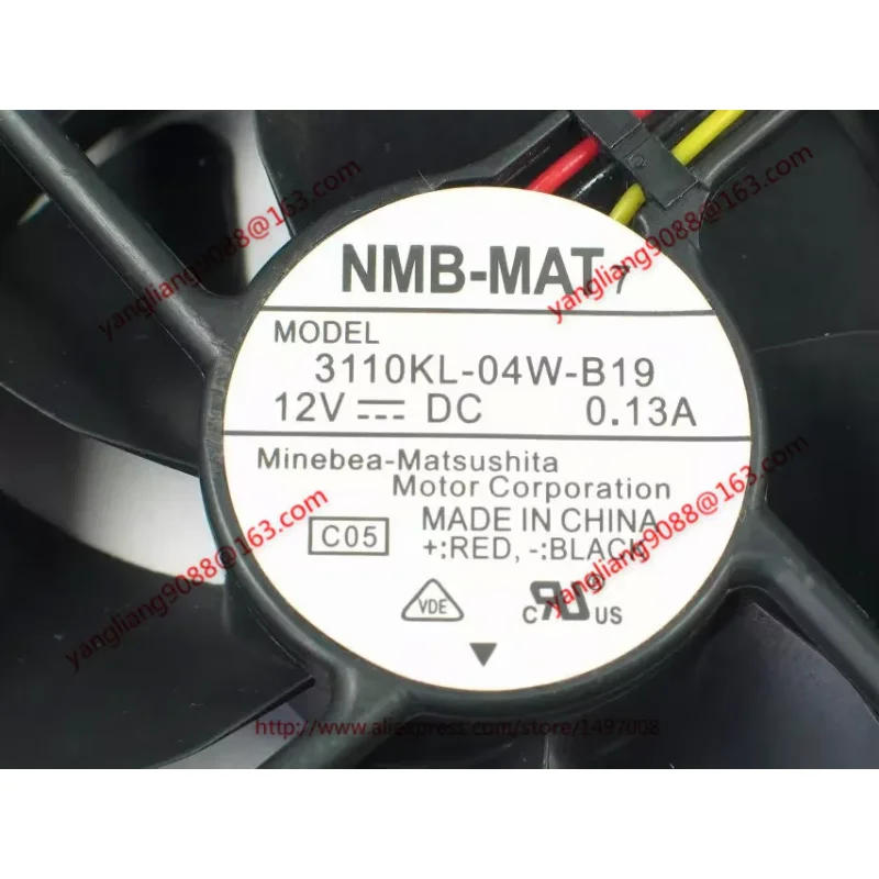 NMB-MAT 3110KL-04W-B19 C05 Вентилятор охлаждения сервера постоянного тока 12 В 0 13 А 80X80X25 мм