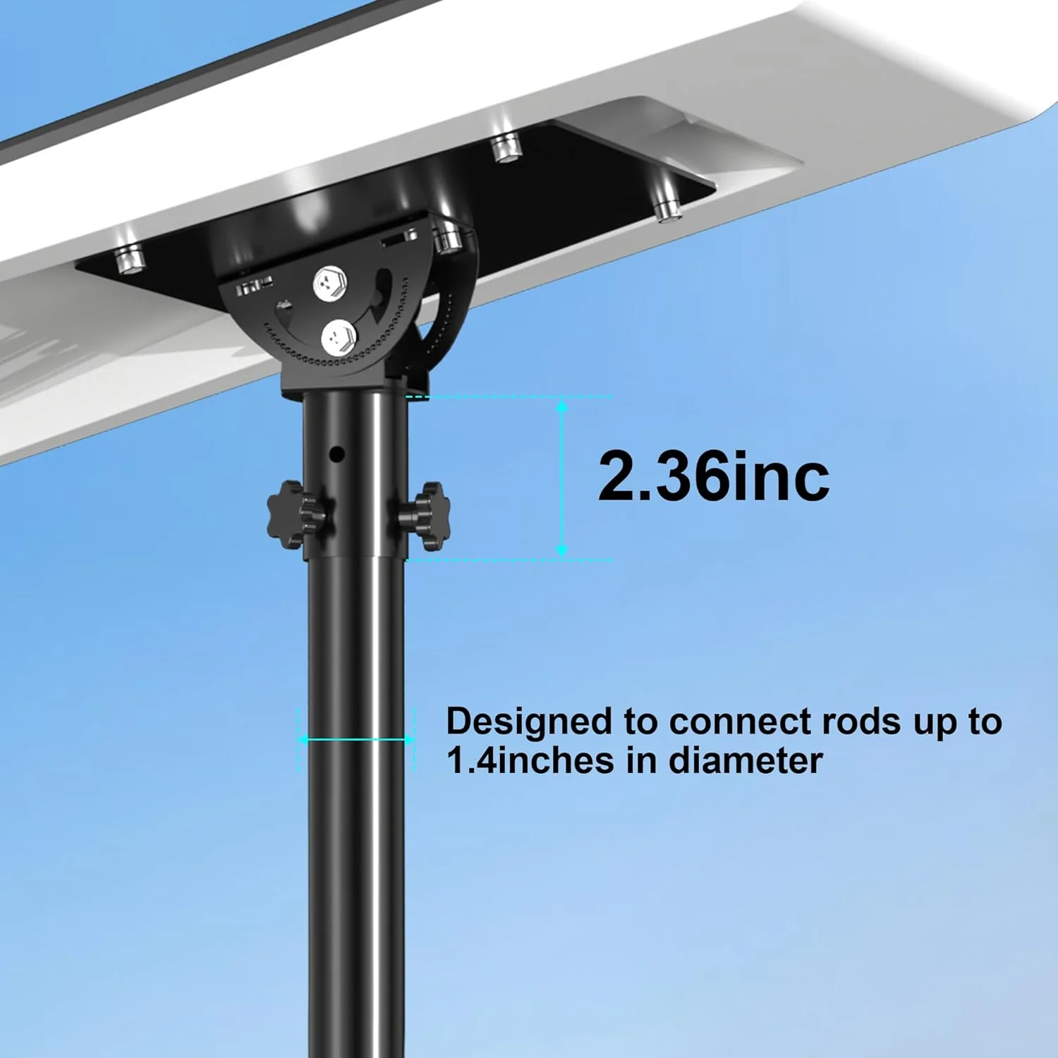 Фото Алюминиевый адаптер для крепления Starlink Standard 4/4X на столб, наклон 160° ° Регулируемое крепление для телескопической штанги Gen 3, подходит для столбов диаметром до 1,38 дюйма №2