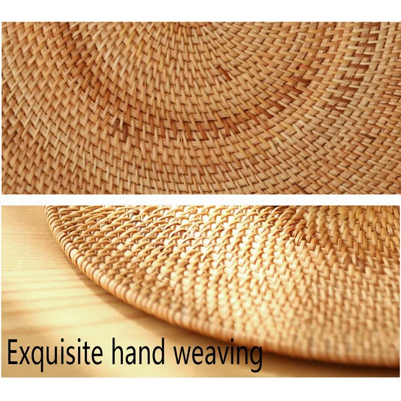 Акция! Плетеная подстилка из ротанга овальные круглые настольные коврики