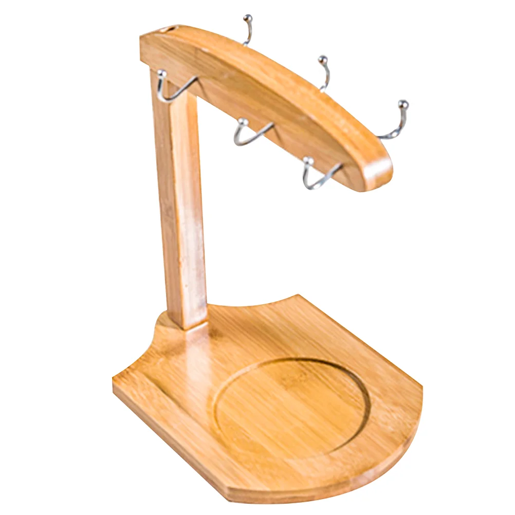 

Mug Cup Rack Coffee Drying Tree Stand Hook Holder Storage Display Wood Organizer Hanger Cups Tray Mugs Table Dish Wooden Shelf