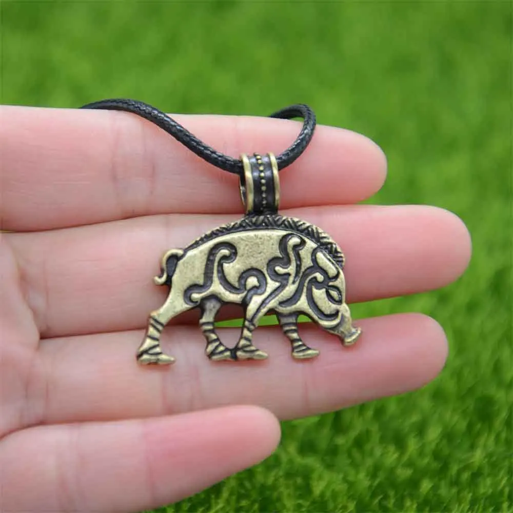 Подвеска со свиньей украшения в виде ирландских животных готическое ожерелье