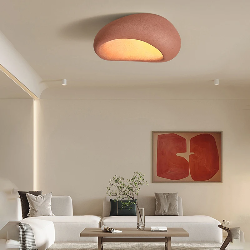 Nordic Minimalist Wabi Sabi Ceiling Lamps Chandelier Cream Style Bedroom Coffee Room Ceiling Lights Lustre Home Decor Fixtures images - 6