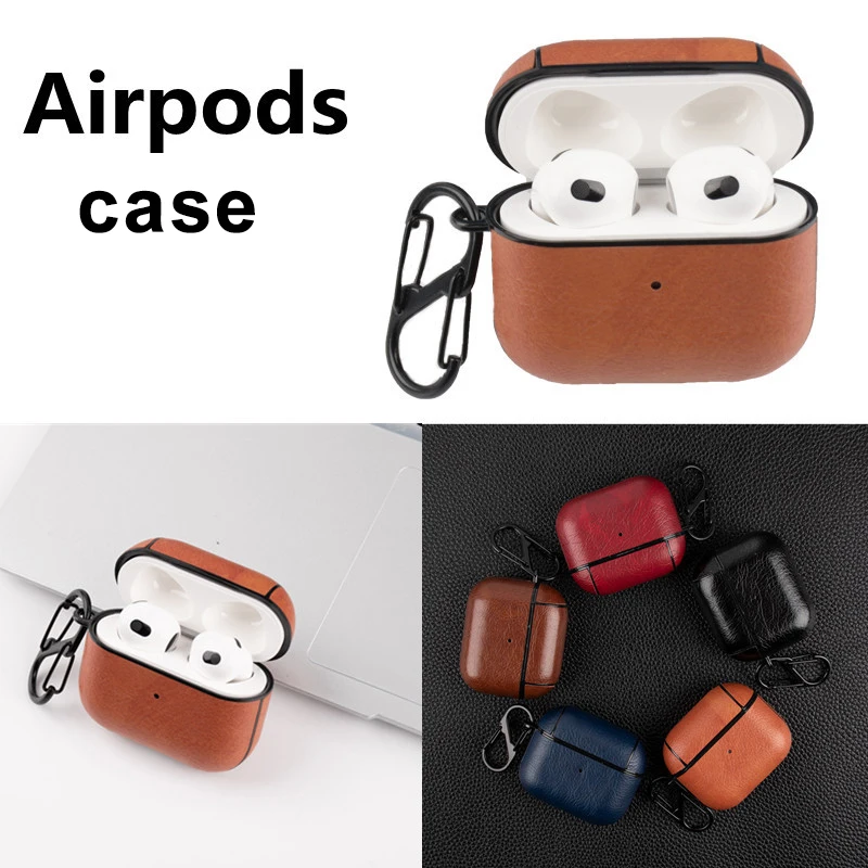 

Роскошный кожаный мягкий чехол для наушников Airpods Pro, чехол для зарядного футляра, чехол для беспроводных наушников Apple AirPods 3, 2, 1, Air pods