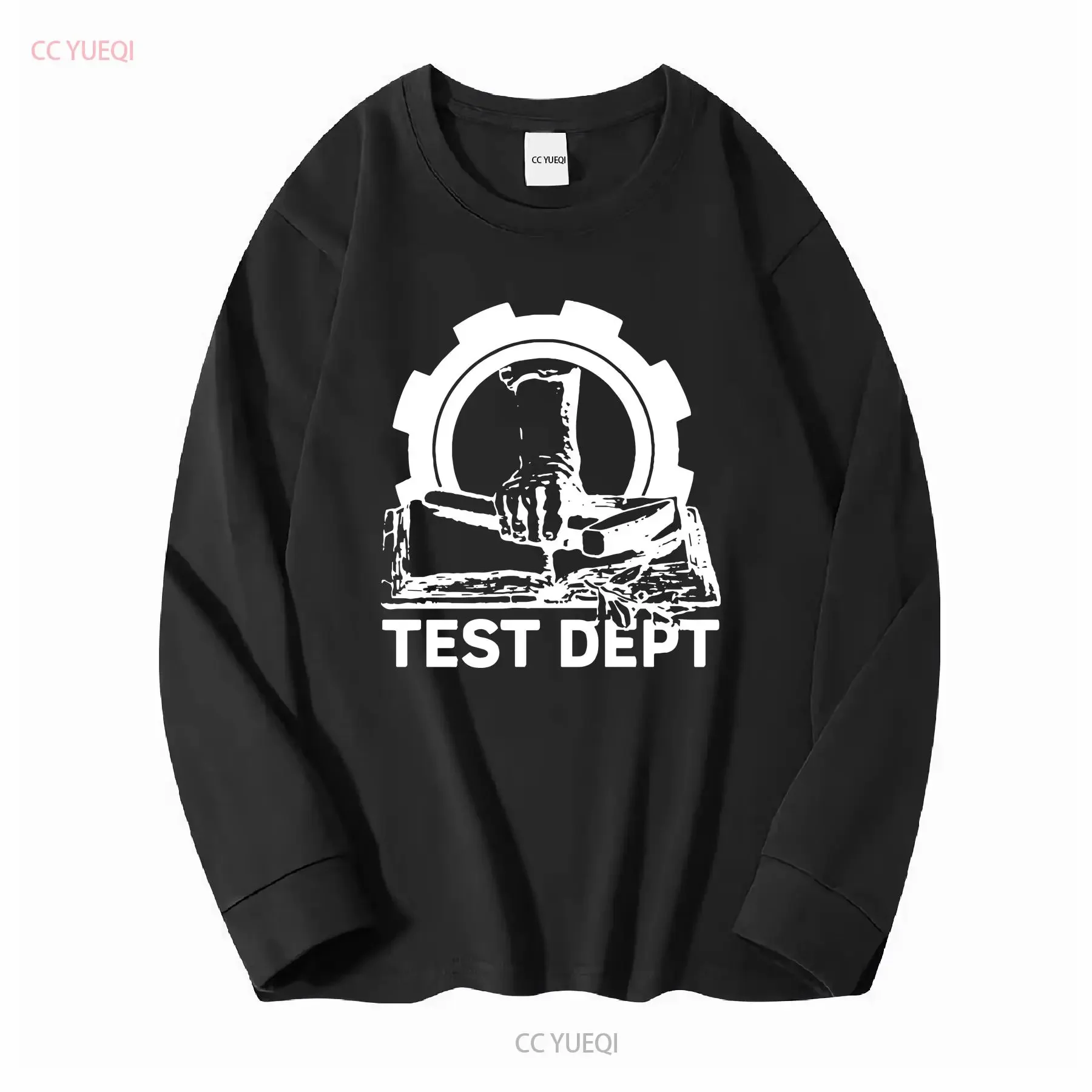 Фото Футболка Test DepT Industrial Laibach Throbbing Gristle Coil Psychic Tv с длинными или короткими рукавами, винтажная, с эффектом потертости, дышащая, мягкая №3