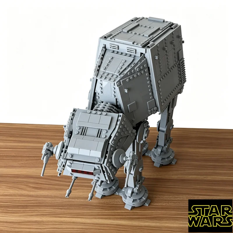 Фото 2499 деталей MOC Star Wars: Увеличенная модель боевой машины AT-AT с Хота, настольное украшение, конструктор DIY, подарки на день рождения №2