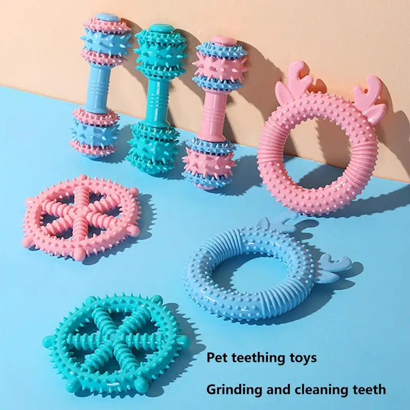 

Dogs Durable Chew Toys Dog Molar Toothbrush Toys Non Slip Puppy Tough Chewing Teethers Puppy Teeth Cleaning Chew Training Toys