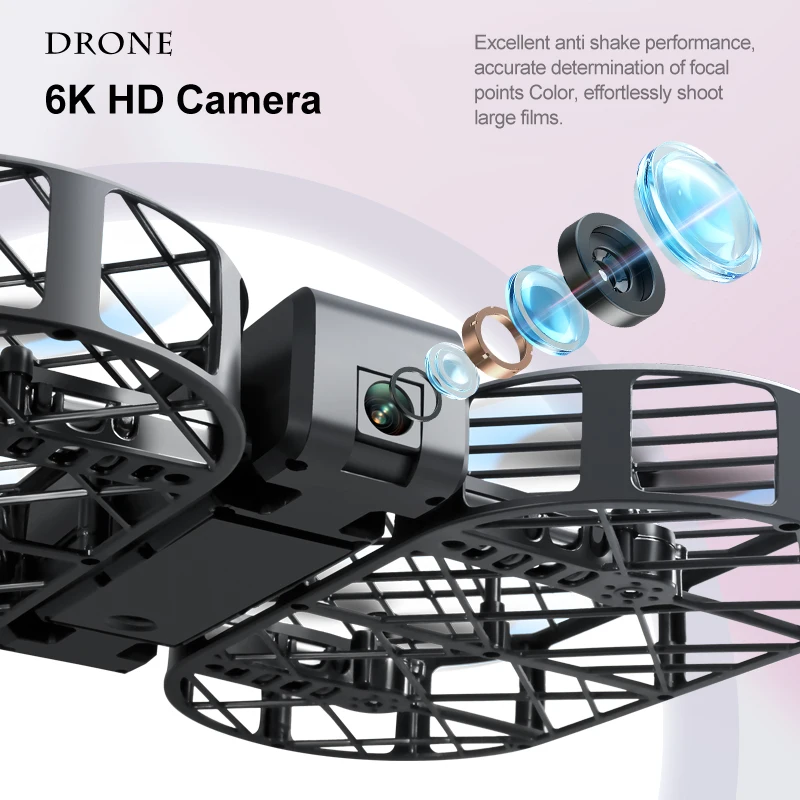 V38 Новый Радиоуправляемый Дрон Wi-Fi FPV камера ховера HD 6K Карманный вертолет с