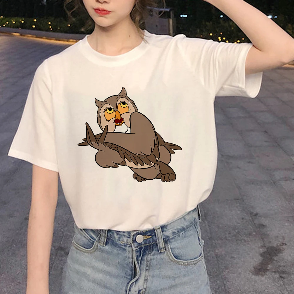 

Disney Comfortable Modern T-shirt Female Harajuku High Quality Hip Hop Tshirt Women Women Bambi Arms Love High Quality T Shirt