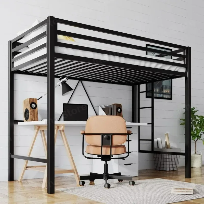 Cama doble alta resistencia para Loft Junior marco cama con barandilla longitud completa и экструкторы для эскалеров