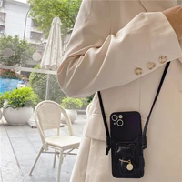 3d cute giraffe leather card lanyard phone case wallet soft cover for xiaomi mi 12t 12 ultra 11 pro 11t 10 10t lite a2 9 se