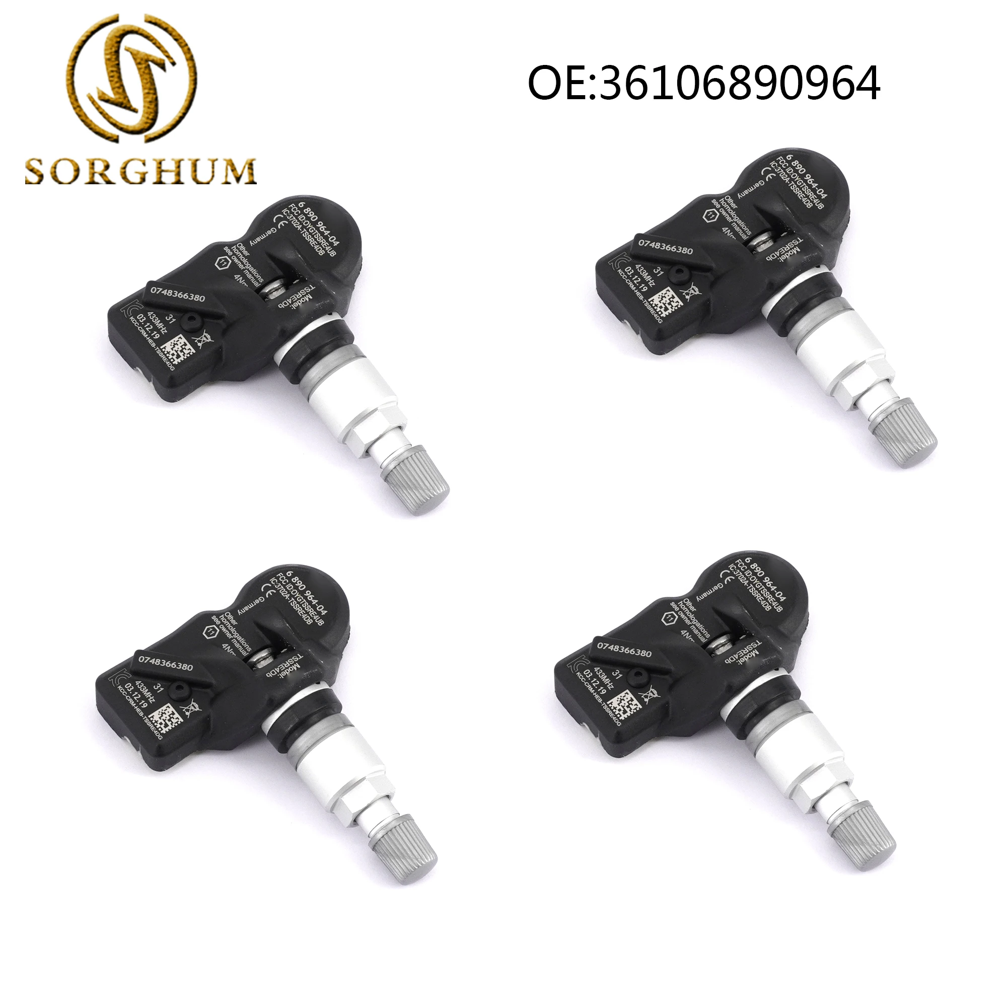 4 шт. система контроля давления в шинах TPMS SORGHUM 6798872-04 36106890964 подходит для BMW 5 6 7 X1 X3 X4