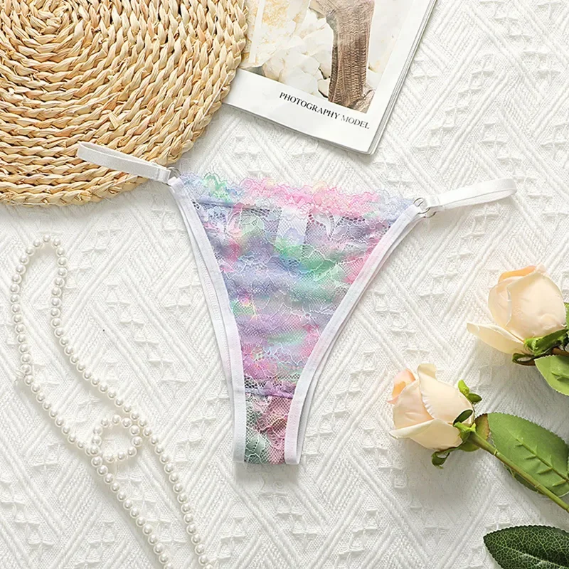 Сексуальное женское нижнее белье ультратонкие прозрачные кружевные стринги