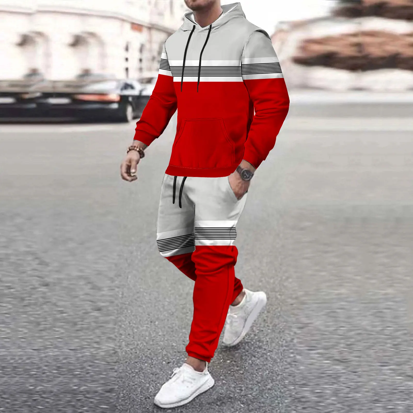 Men's Tracksuit Jogger Sportswear Casual Sweatershirts Sweatpants Streetwear Pullover Sports Suit Men Sets
