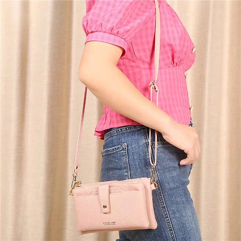 

Women Multifunctional Pu Shoulder Bag Large Capacity Crossbody Messenger Bag Ladies Phone Pouch Purse Card Holder Handbags
