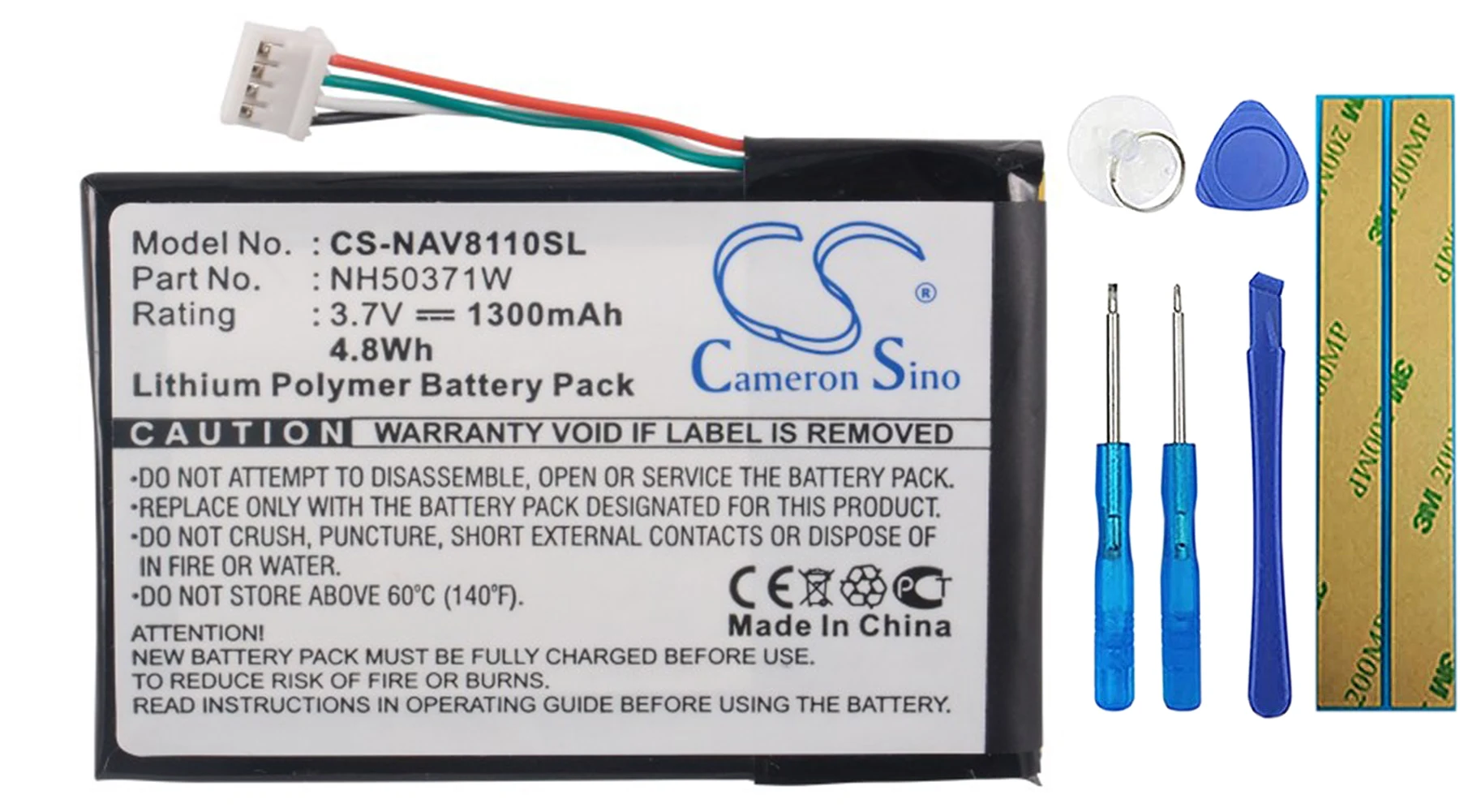 

Аккумулятор Cameron Sino 1300 мА для навигатора 8110, 81xx, 8310 761NH50371W