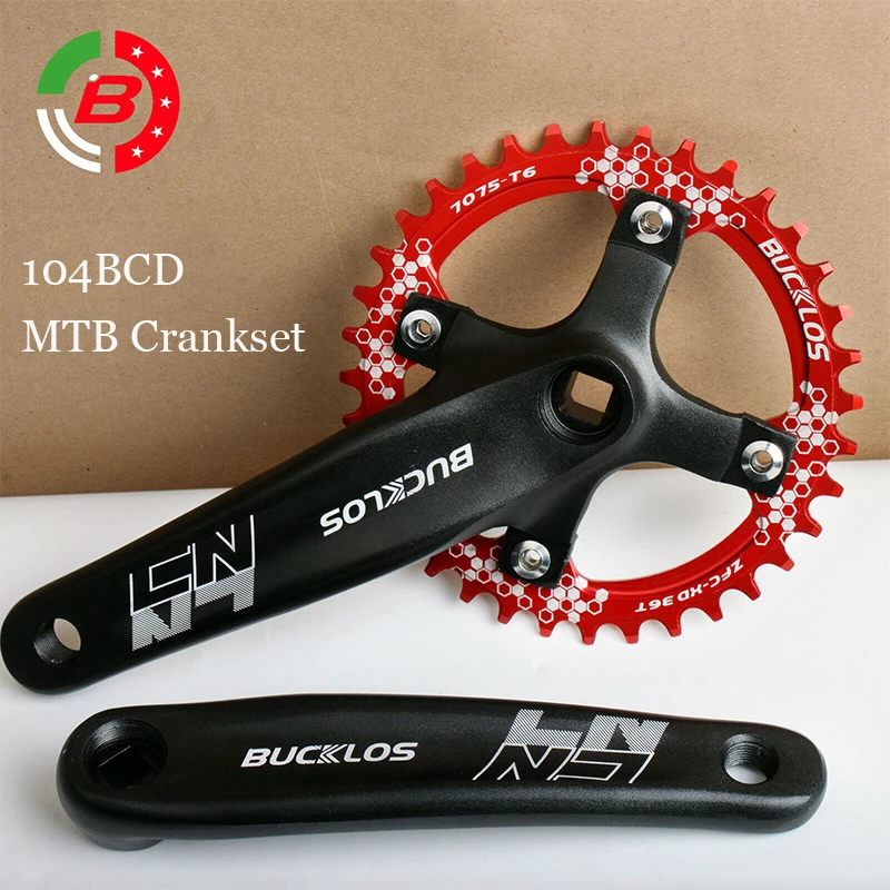 Система коленвала BUCKLOS MTB из алюминиевого сплава 104BCD велосипедный комплект