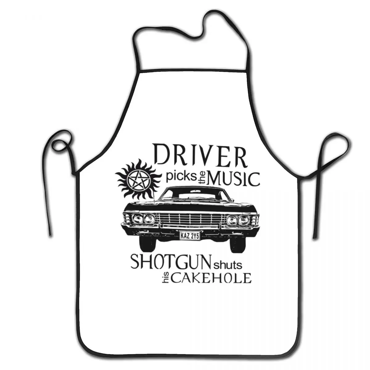 

Музыкальный фартук для водителя для женщин и мужчин, сверхъестественный нагрудник унисекс для ТВ-шоу, кухни, готовки, шеф-повара, выпечки