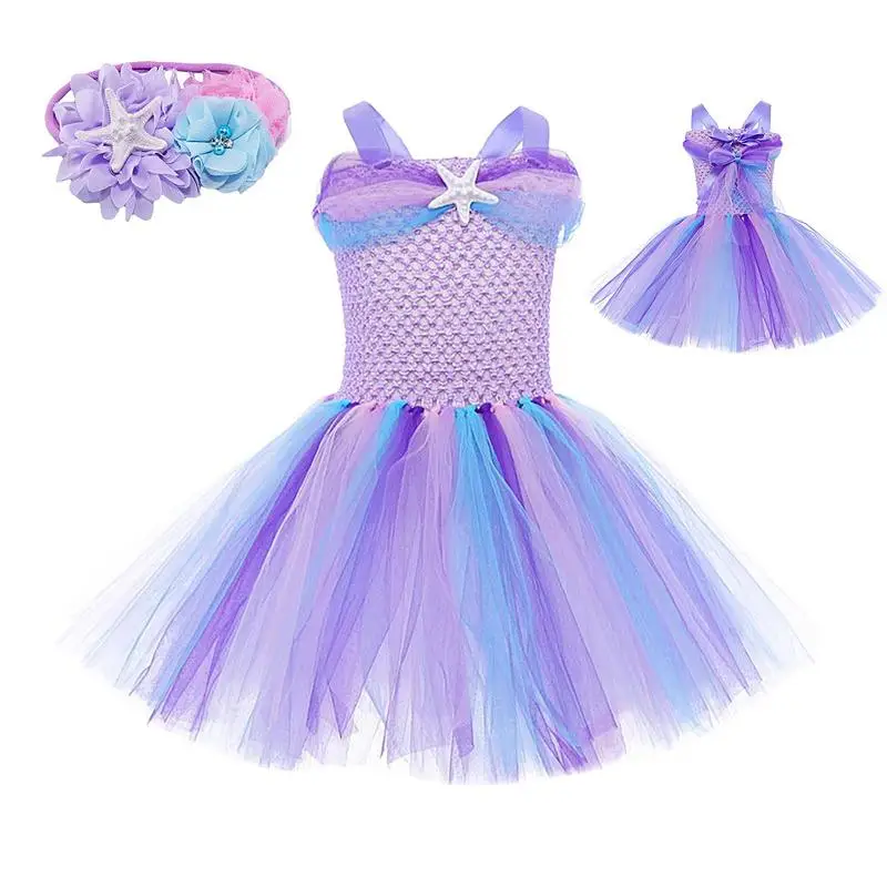 

Kids Princess Dance Costume Reusable Girls Mermaid Outfit Set Costume Tutu Skirt Dresses For Fancy Dress Party Girl Toddlers