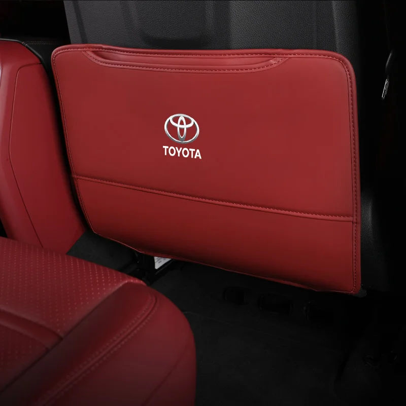 

Car Seat Back Cover Protector for Kids Children PU Leather Seat Organizer Anti Kick Pad for Toyota Aygo Yaris Rav4 Corolla E150