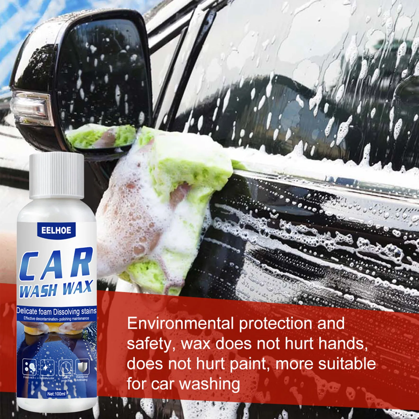 

30ml/50ml/100ml Spot-free Car Wash Wax Multi-Use Car Cleaning Most Environmentally Friendly Car Wax For Any Vehicle Surfaces