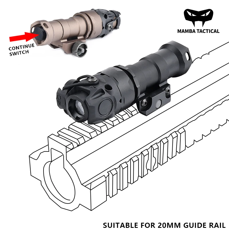 

Tactical BEM KIJI K1-10 Degree 350mw Infrared Laser Illumination Metal WADSN Flashlight 1400 Lumens With Original Markings