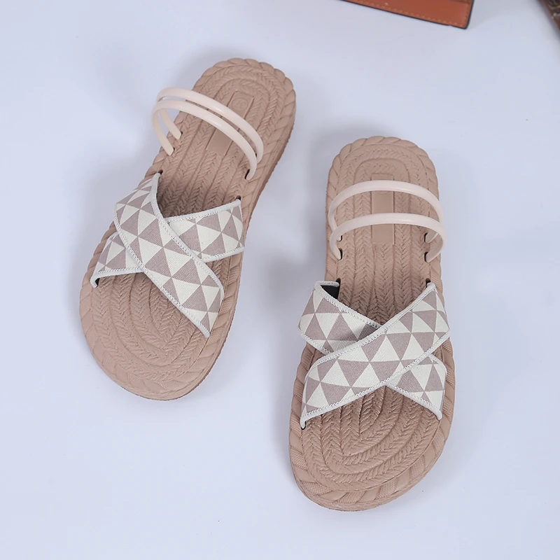 

Women Slippers Flips Flops Shoes Hemp Summer Breathable Woman Platform Sandals Slides Non-slip Flat Indoor Comfortable