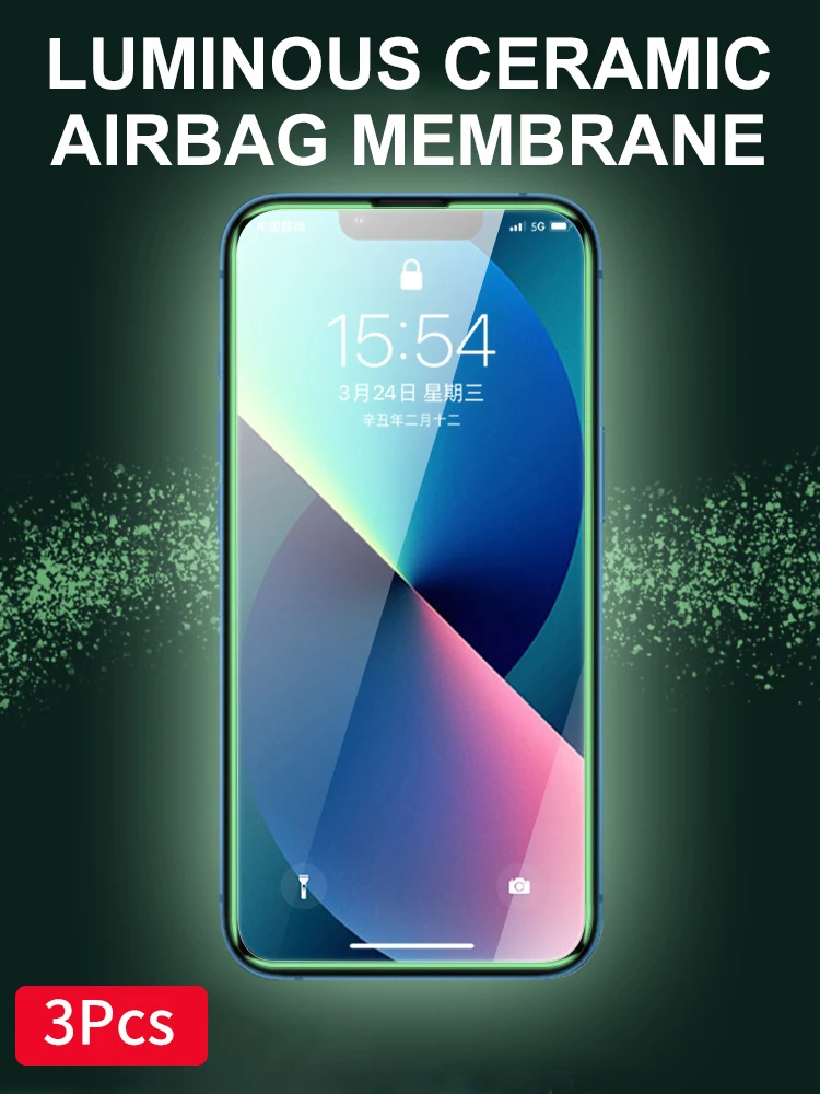 

13ProMax светящаяся подушка безопасности защитная пленка для экрана конфиденциальности для IPhone 11 ProMax HD закаленная пленка X XR XS MAX защита от подг...