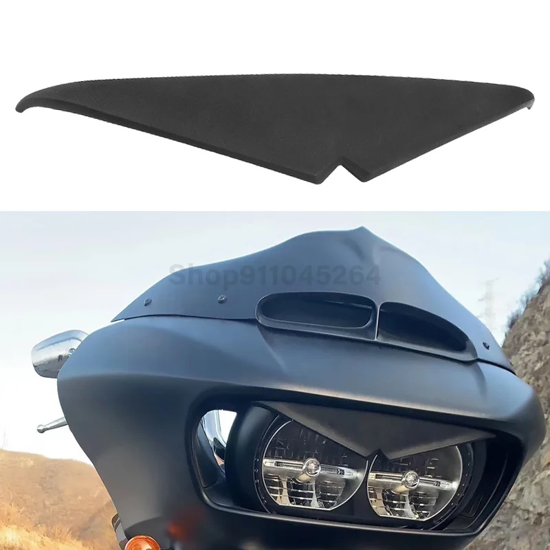 Декоративный элемент для фары мотоцикла "Motorcycle Headlight Trim Decoration Upper Tip Visor Accent Headlamp Eyebrow Eyelid Sticker For Harley Road Glides CVO 2015-2020 on".