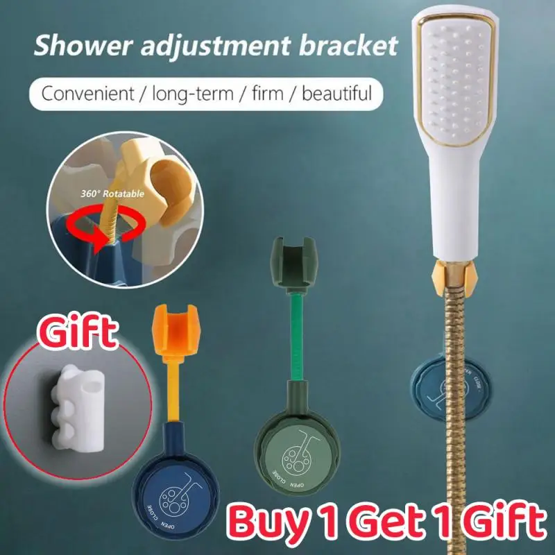 

360° Universal Shower Head Holder Adjustable Self Adhesive Showerhead Bracket Punch-Free Wall Mount Stand SPA Bathroom