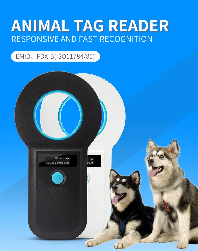 

Pet ID Reader OLED Display Pet Scanner ISO11784/5 Animal Pet ID Reader Chip Transponder USB RFID Handheld Microchip Scanner