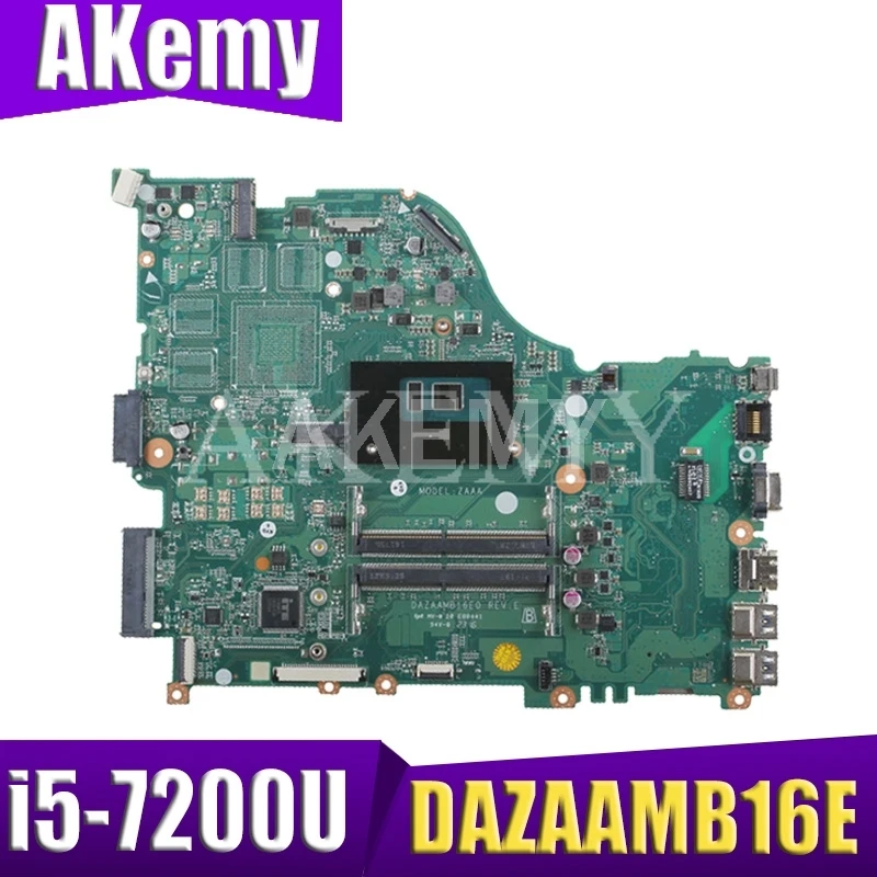 Материнская плата для ноутбука Acer Aspire E5-575 DAZAAMB16E0 REV:E DDR4 с процессором i5-7200U |