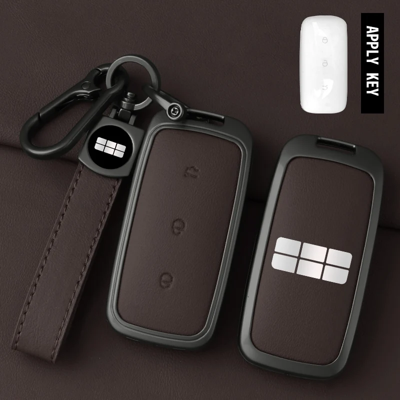 

Чехол для ключей Geely EX5 Galaxy E5 Proton e.MAS 7 2025 2024, чехол для ключей от машины, кожаный чехол из цинкового сплава