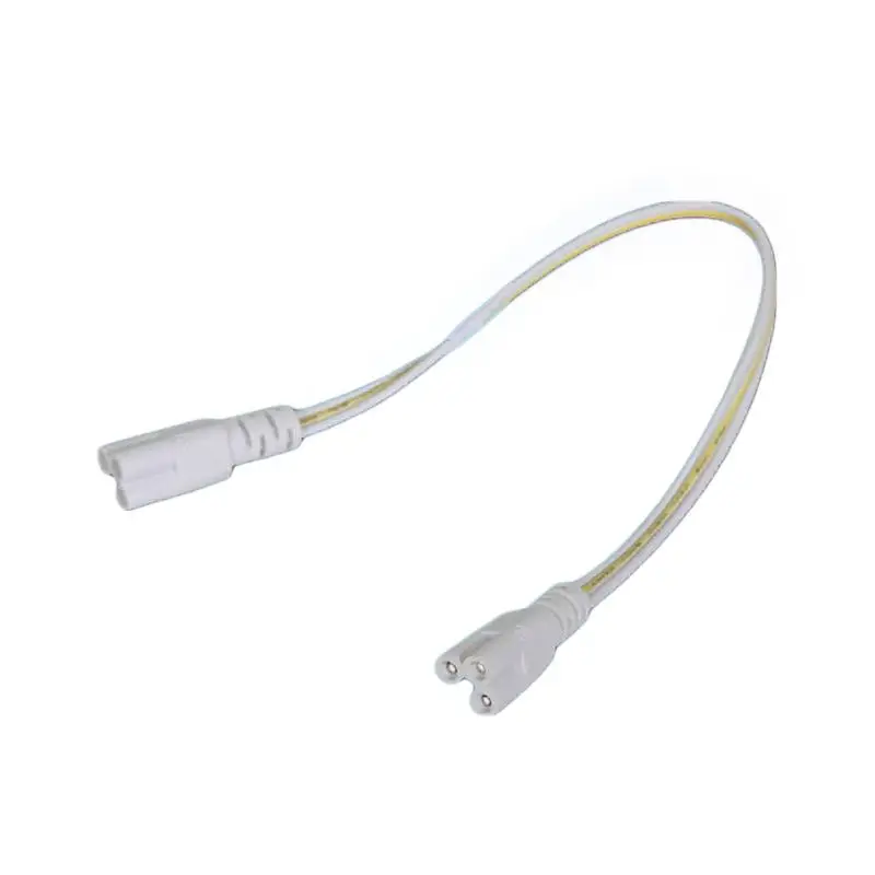 

20cm T5 T8 Double End 3 Pin LED Tube Connector Cable Wire Extension Cord for Integrated LED Fluorescent Tube Light Bulb White