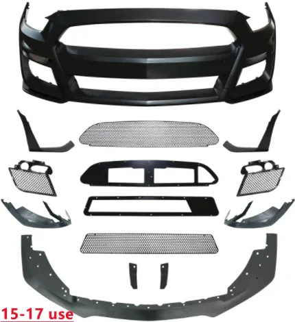 Обновление до пластикового комплекта переднего бампера GT500 для Ford Mustang S550 2015-2022