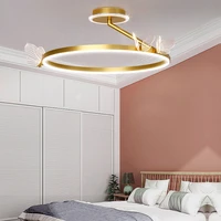 luxury master bedroom ceiling lamp butterfly crystal modern simple chandelier nordic restaurant chandelier