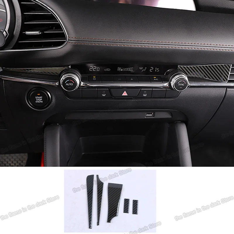 

Lsrtw2017 Car Dashboard Air Conditioning Vent Outlet Trims Decoration for Mazda3 Axela Mazda 3 2020 2021 Bp Accessories Sticker