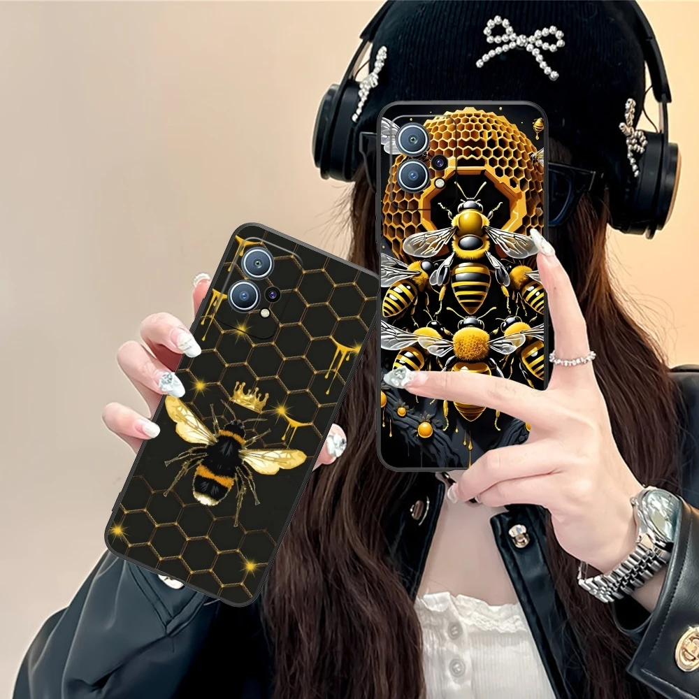 Чехол для мобильного телефона Bee Beehive Huawei P60 P50 P40 P30 P20 P10 P9 P8 Pro Lite Plus черный мягкий