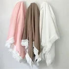 Детское одеяло, пеленка из муслина для новорожденных, детское банное полотенце, Марлевое одеяло с бахромой, детское постельное белье, одеяло