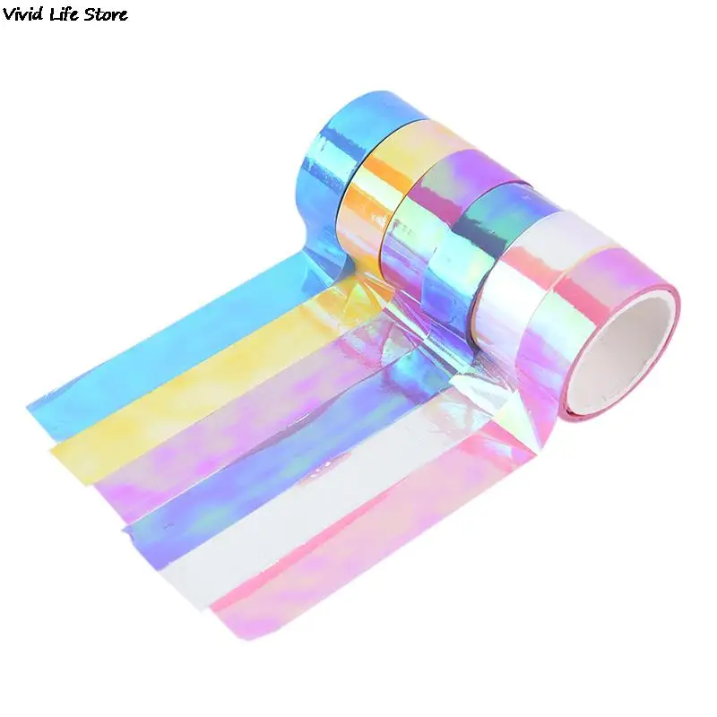 

1pcs 5m Rhythmic Gymnastics Decoration Holographic RG Prismatic Glitter Tape Hoops Stick 500cm x 1.5cm